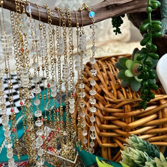 Mermaid candy necklace handmade gold plated summer jewelry 2024 - Picture 5 of 5